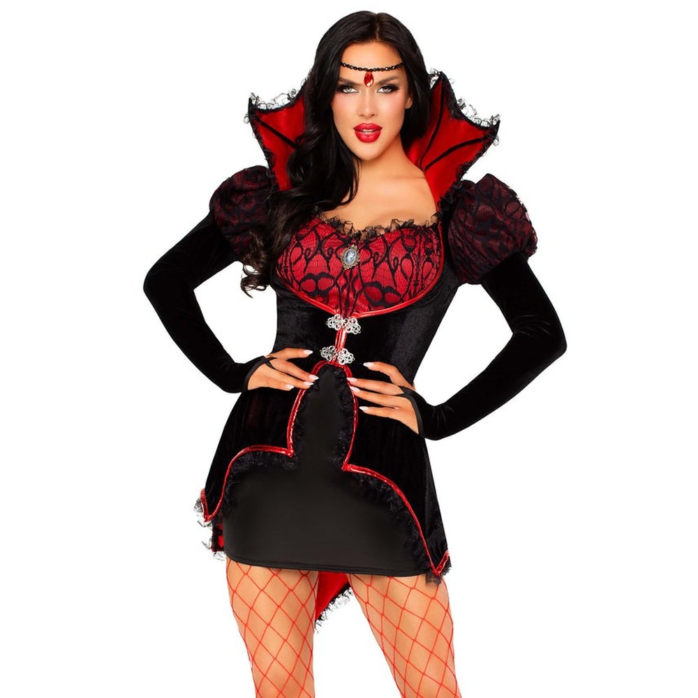 Leg Avenue - Bloodsucking Bombshell Dress and Jacket Kostüm - Schwarz/Rot